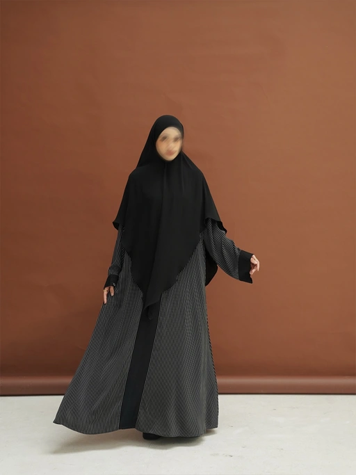 SAYSARA - Noura Abaya With Premium Jet Black Fabric
