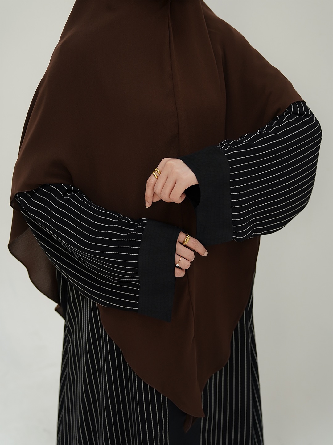 SAYSARA - Noura Abaya With Premium Jet Black Fabric