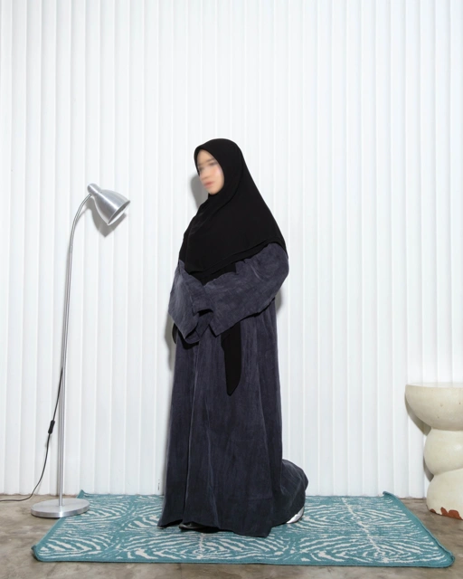 Image of SAYSARA - Naya Abaya Made From Cupro Jacquard Fabric