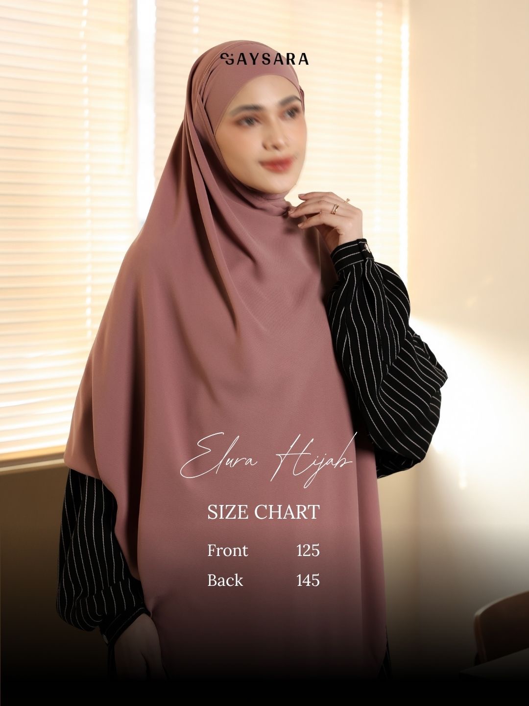 SAYSARA - Elura Hijab Pashmina Bandana Made From Flowy Luxe Fabric