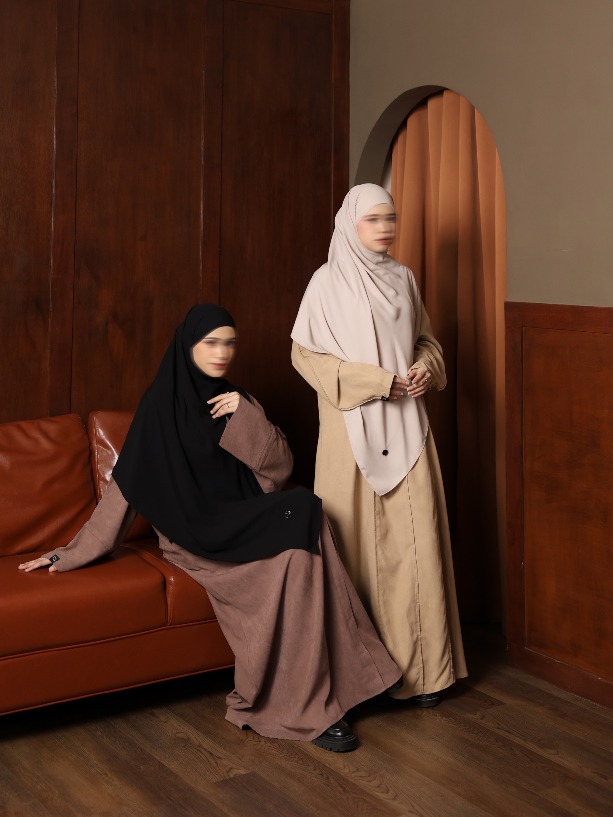 SAYSARA - Dune Abaya With Cupro Sandwash Look