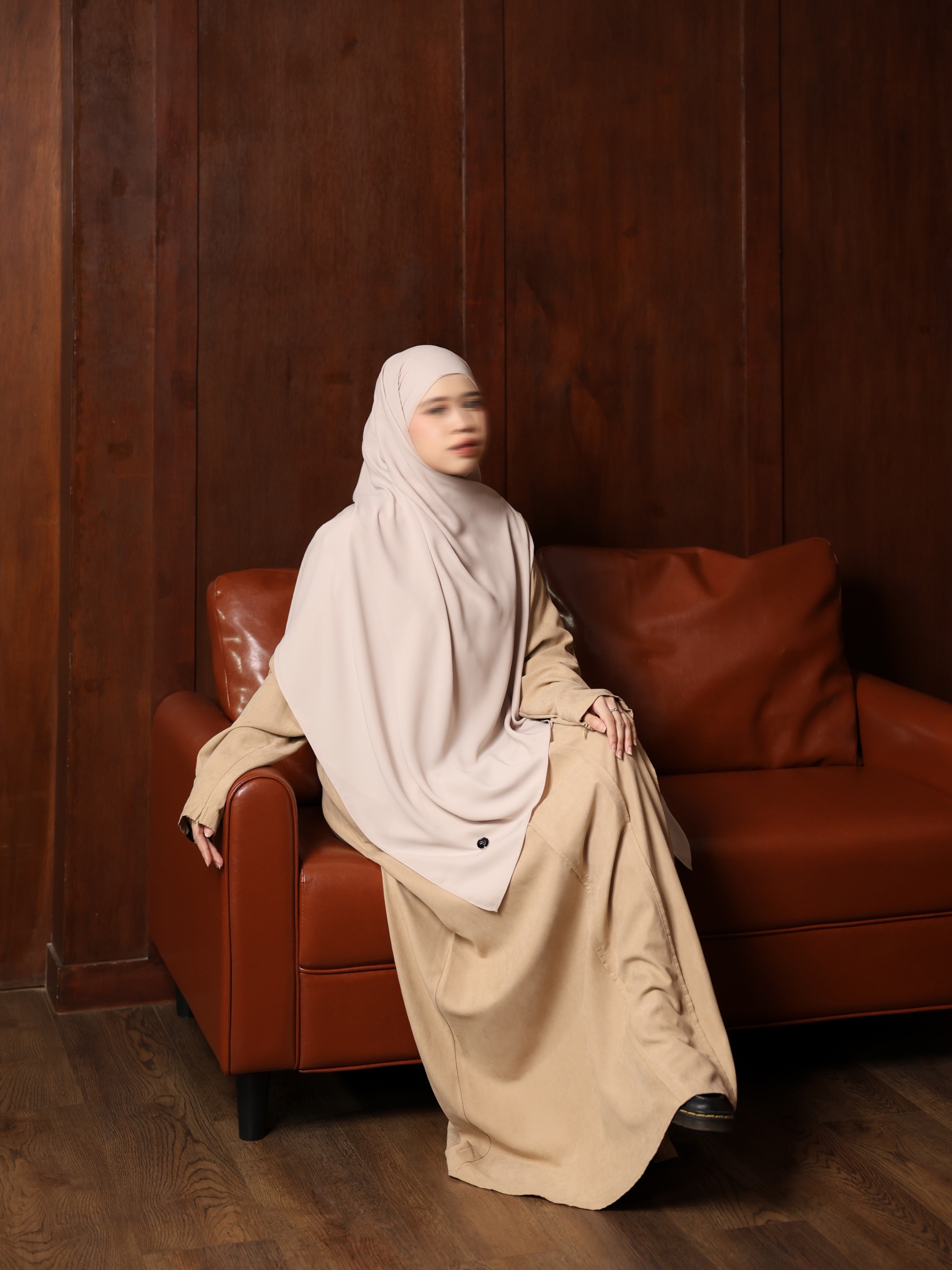 SAYSARA - Dune Abaya With Cupro Sandwash Look
