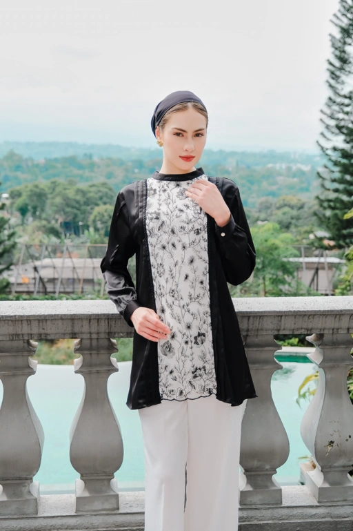 Image of ANAQI WOMEN TUNIC ULTRAFINE SATIN