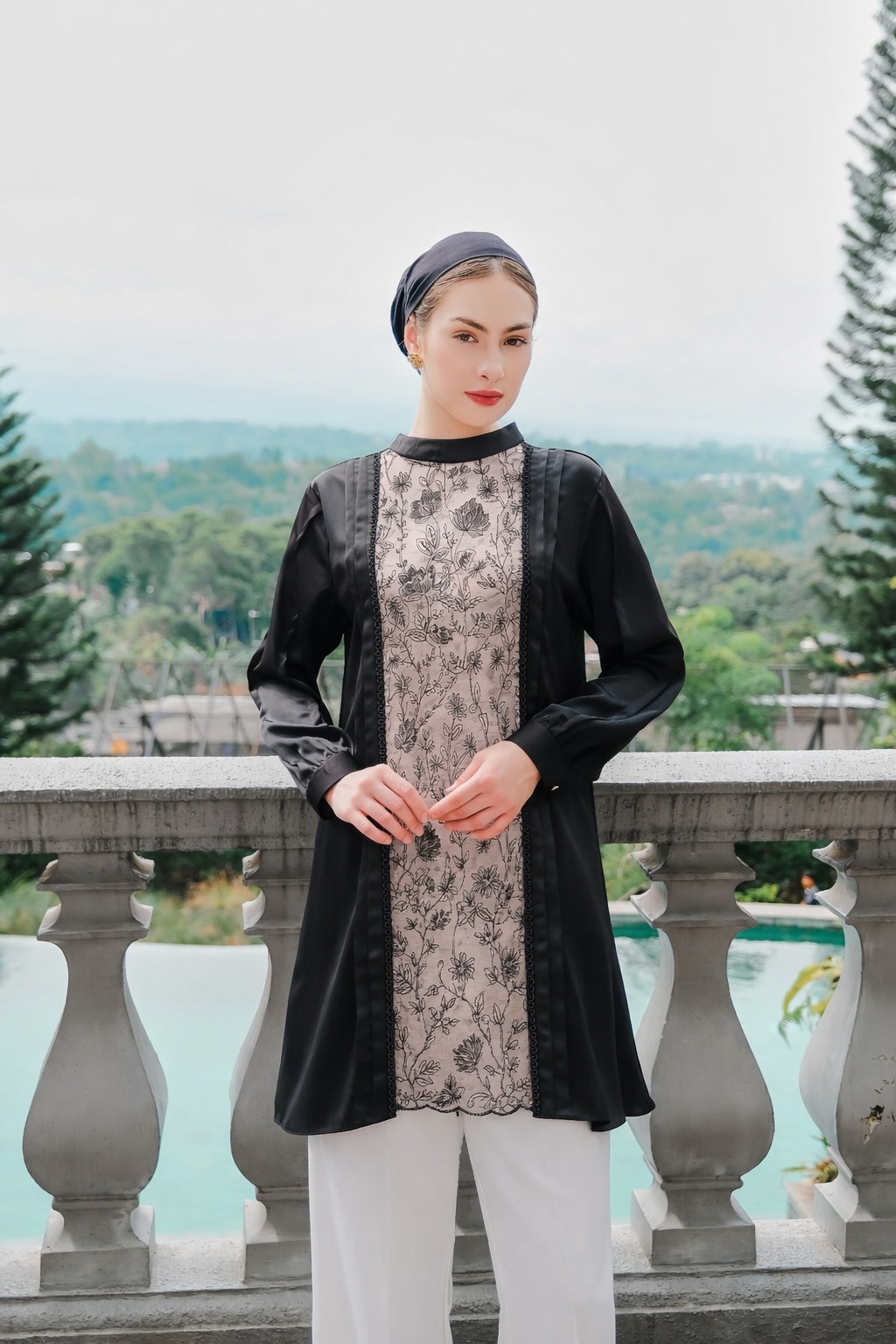 ANAQI WOMEN TUNIC ULTRAFINE SATIN