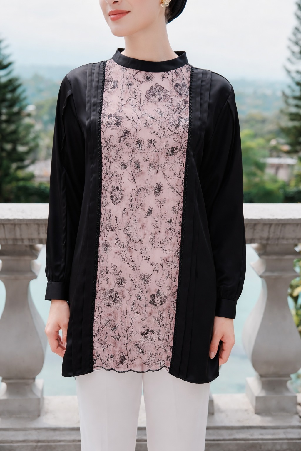 ANAQI WOMEN TUNIC ULTRAFINE SATIN