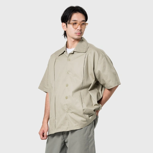 Noforty Project Oversize Pleated Short Shirt Campo