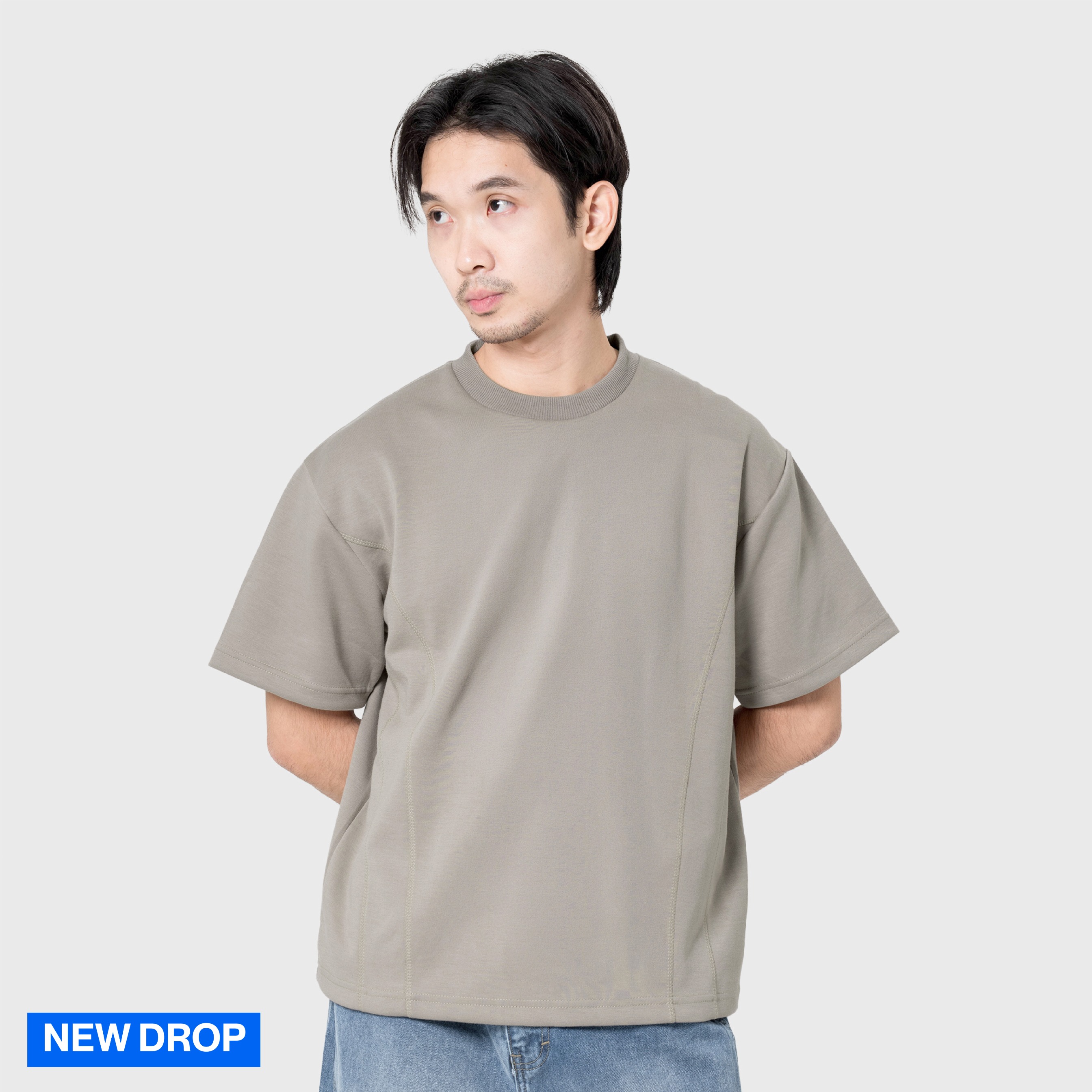 Noforty Project Oversize Boxy Fitty Tee Khaki