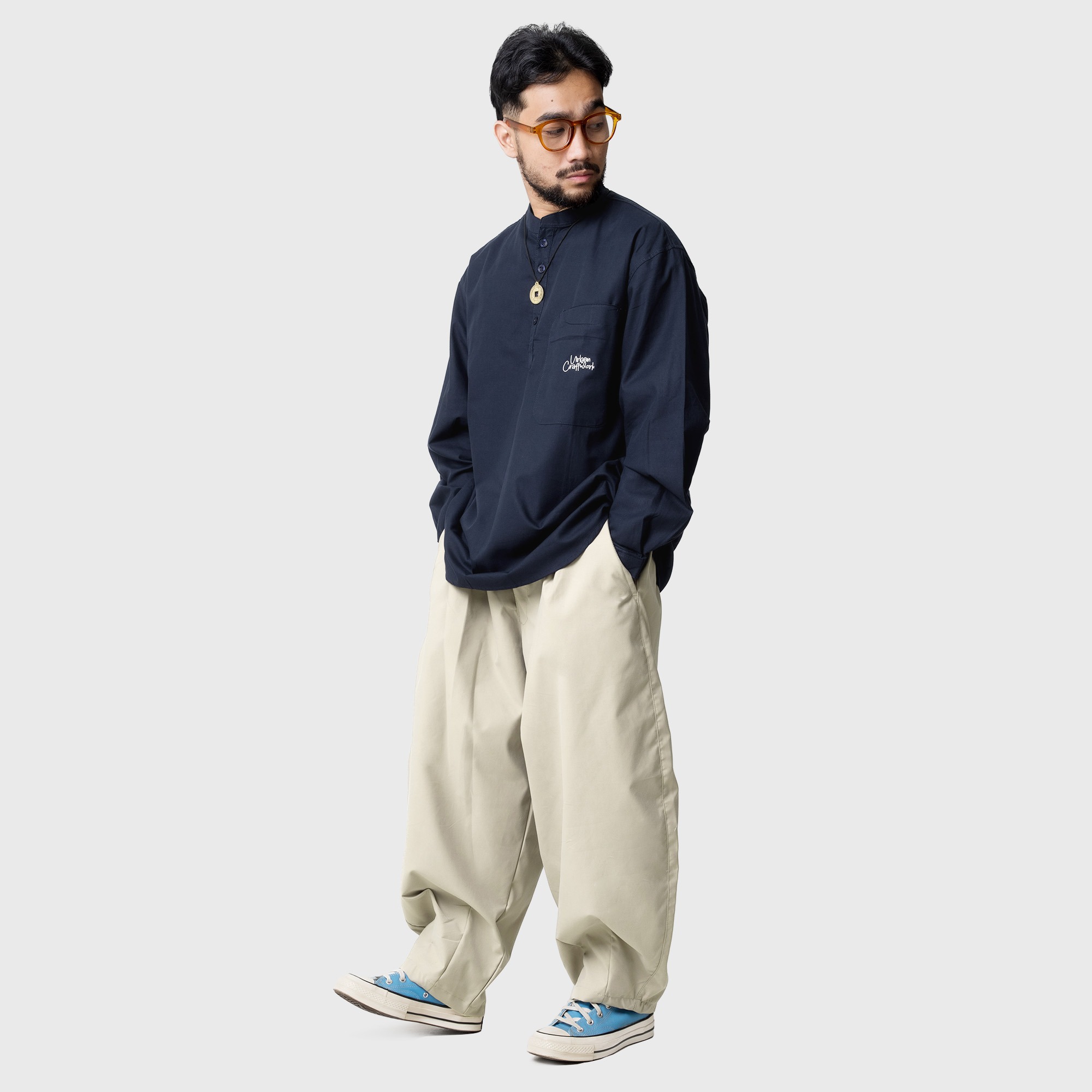 Noforty Project Oversize Long Koko Shirt Sabat Navy Blue
