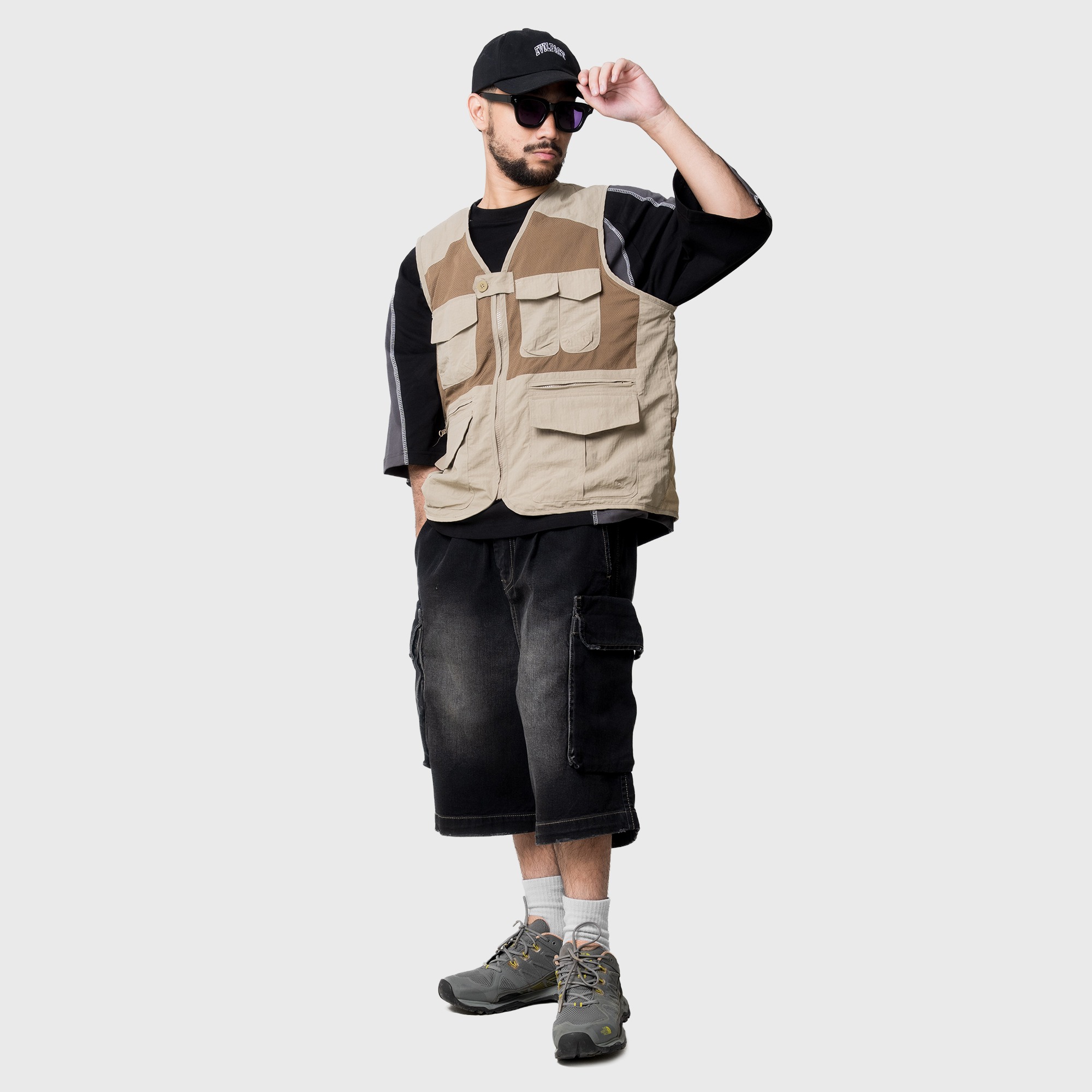 Noforty Project Jort Cargo Short Denim Pants Klays Black