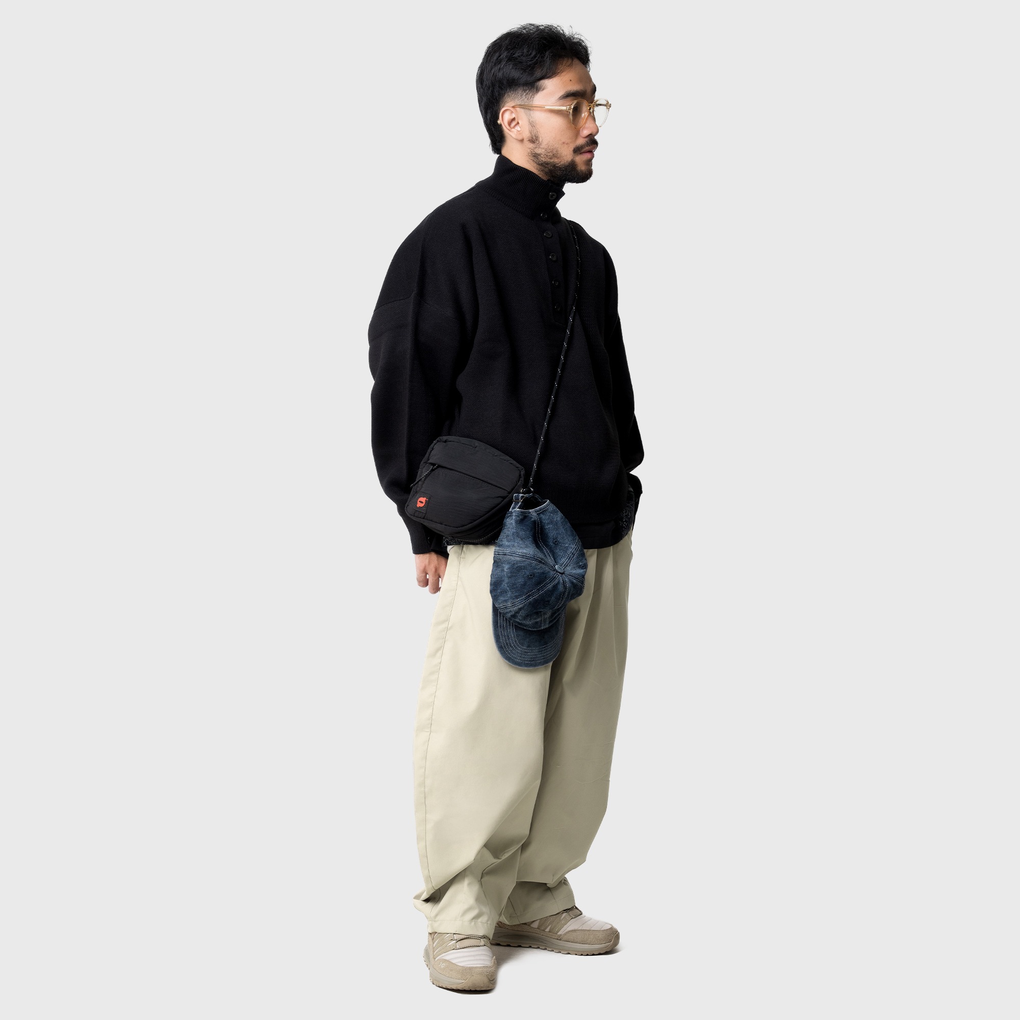 Noforty Project Barrel Long Pants Mido Khaki