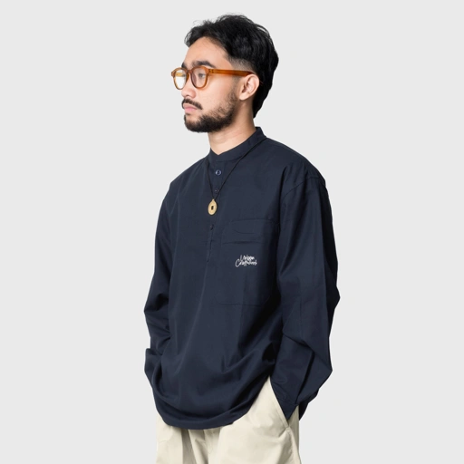 Noforty Project Oversize Long Koko Shirt Sabat Navy Blue