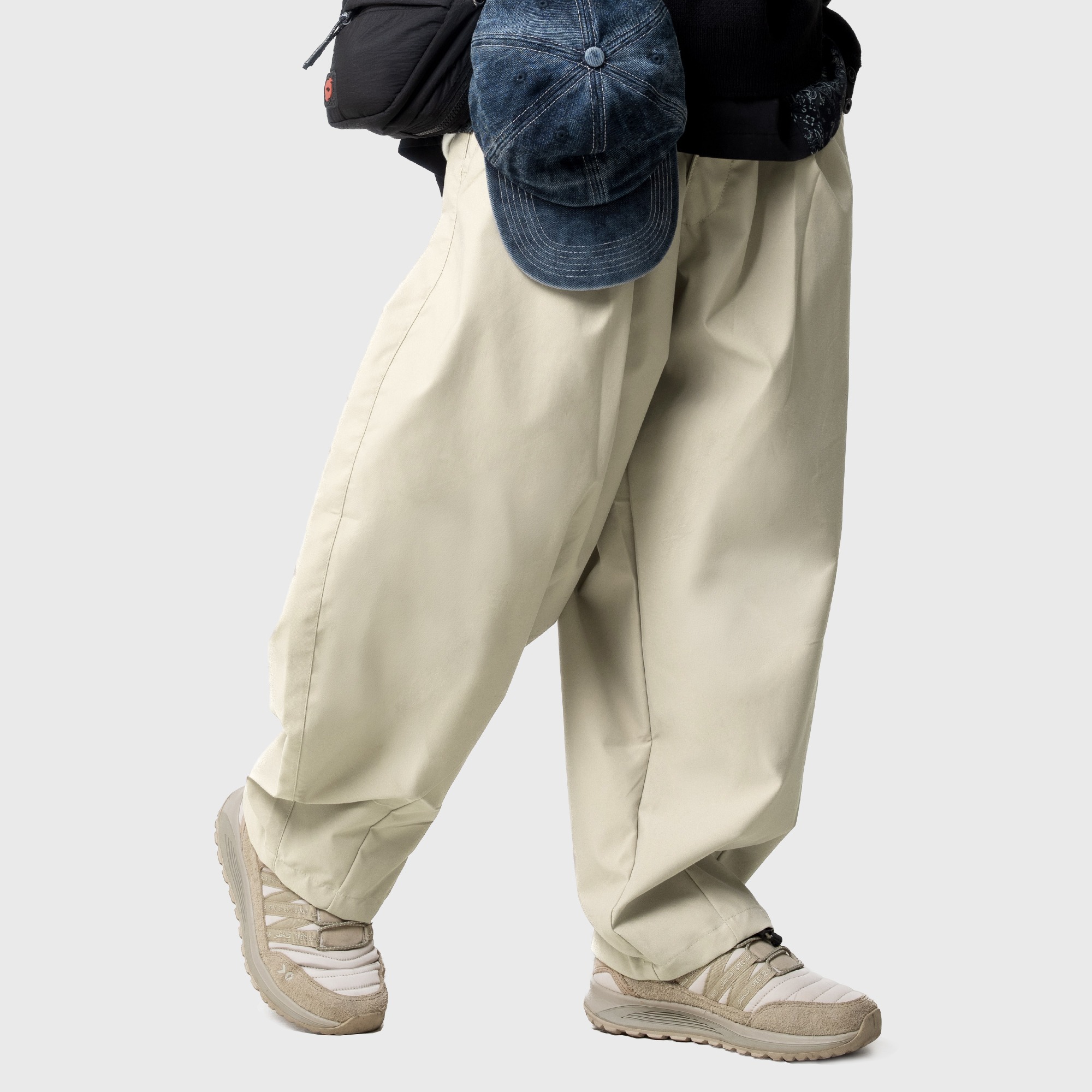Noforty Project Barrel Long Pants Mido Khaki