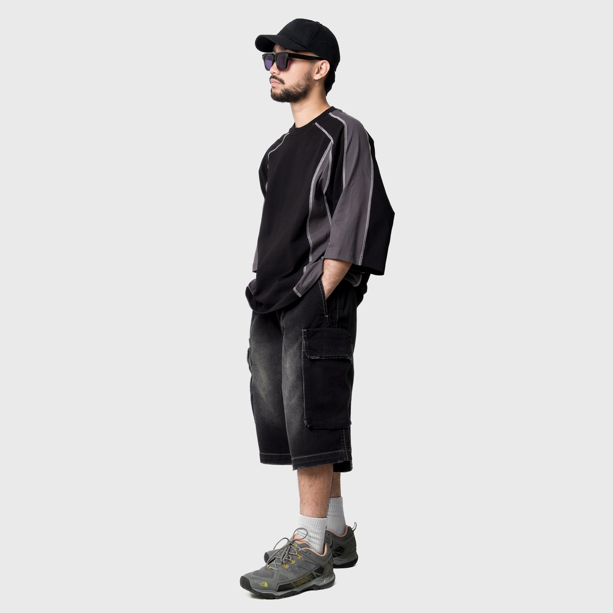 Noforty Project Oversize Raglan Tshirt Pacers Grey