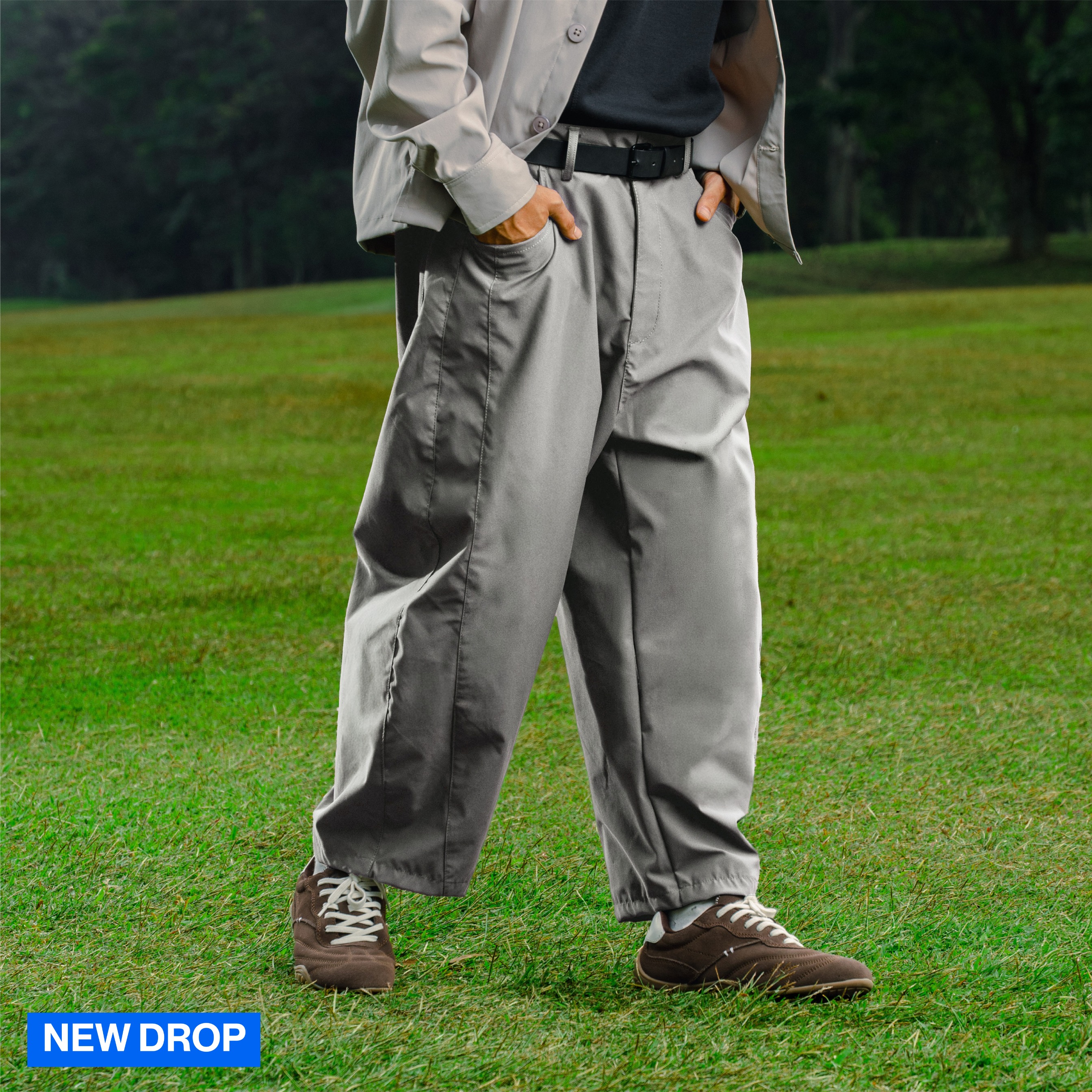 Noforty Project Barrel Long Pants Morten Grey