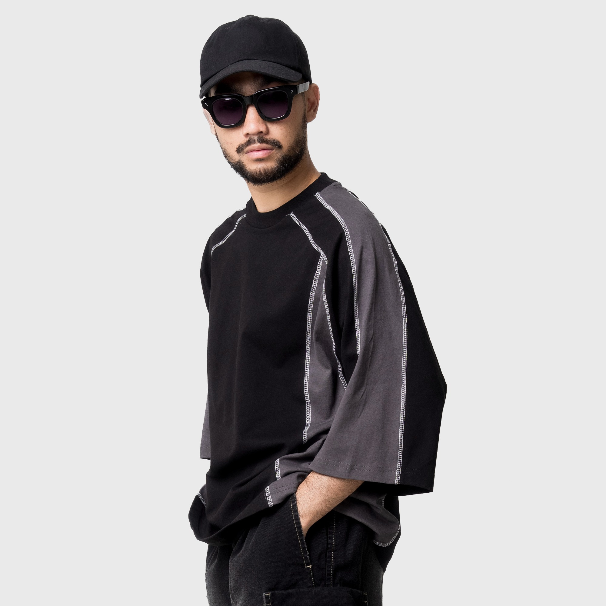 Noforty Project Oversize Raglan Tshirt Pacers Grey