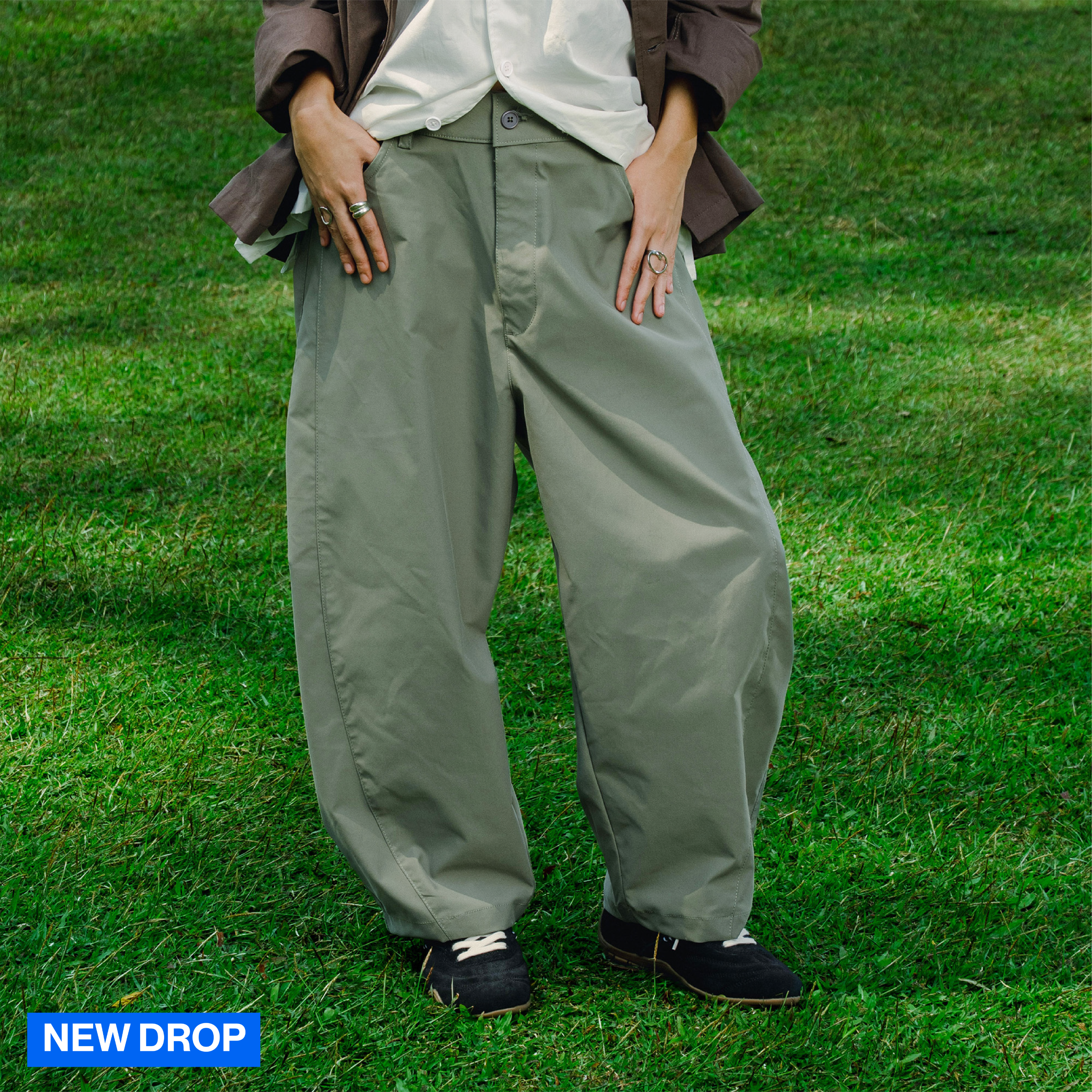 Noforty Project Barrel Long Pants Morten Olive