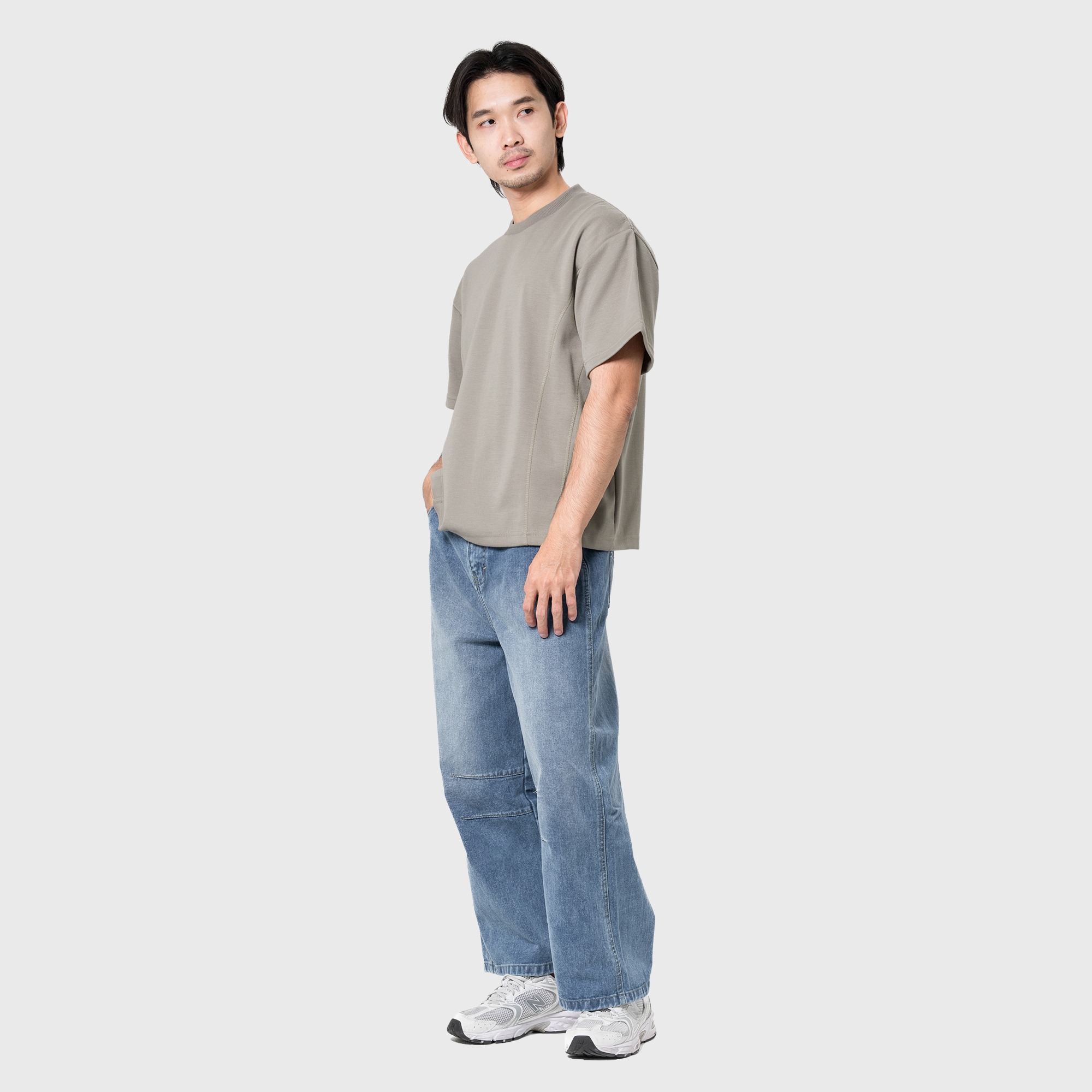 Noforty Project Oversize Boxy Fitty Tee Khaki