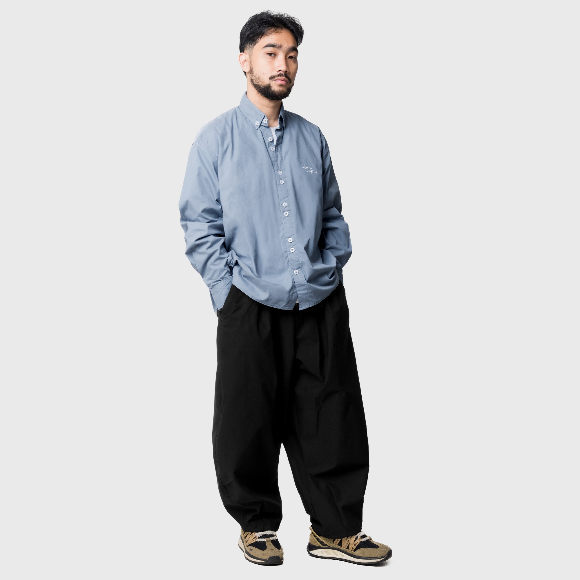 Noforty Project Oversize Boxy Long Shirt Wemby Blue