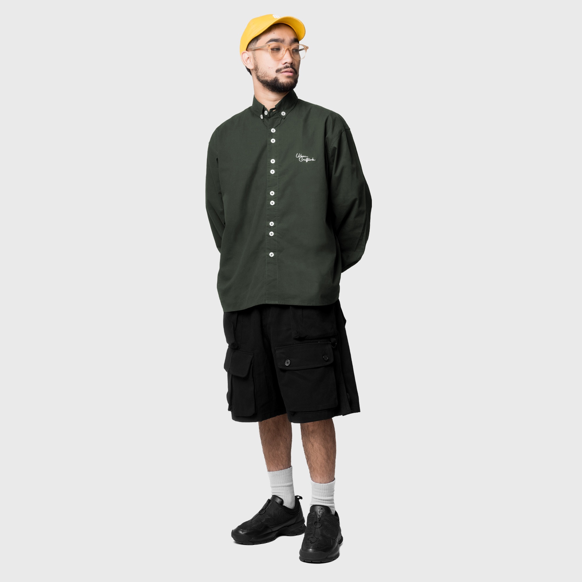 Noforty Project Oversize Boxy Long Shirt Wemby Army