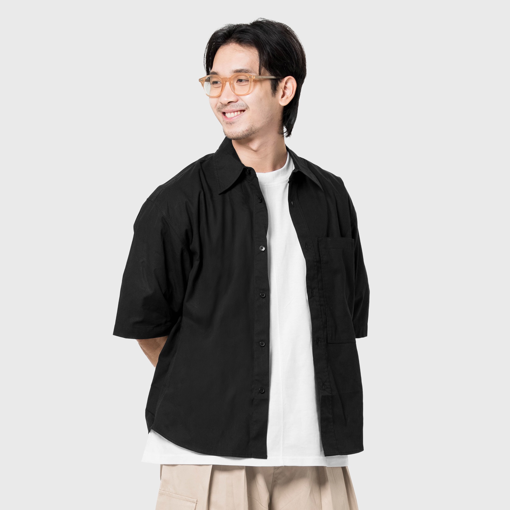Noforty Project Oversize Short Shirt Kaza Black