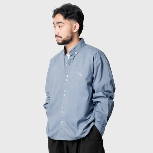 Noforty Project Oversize Boxy Long Shirt Wemby Blue