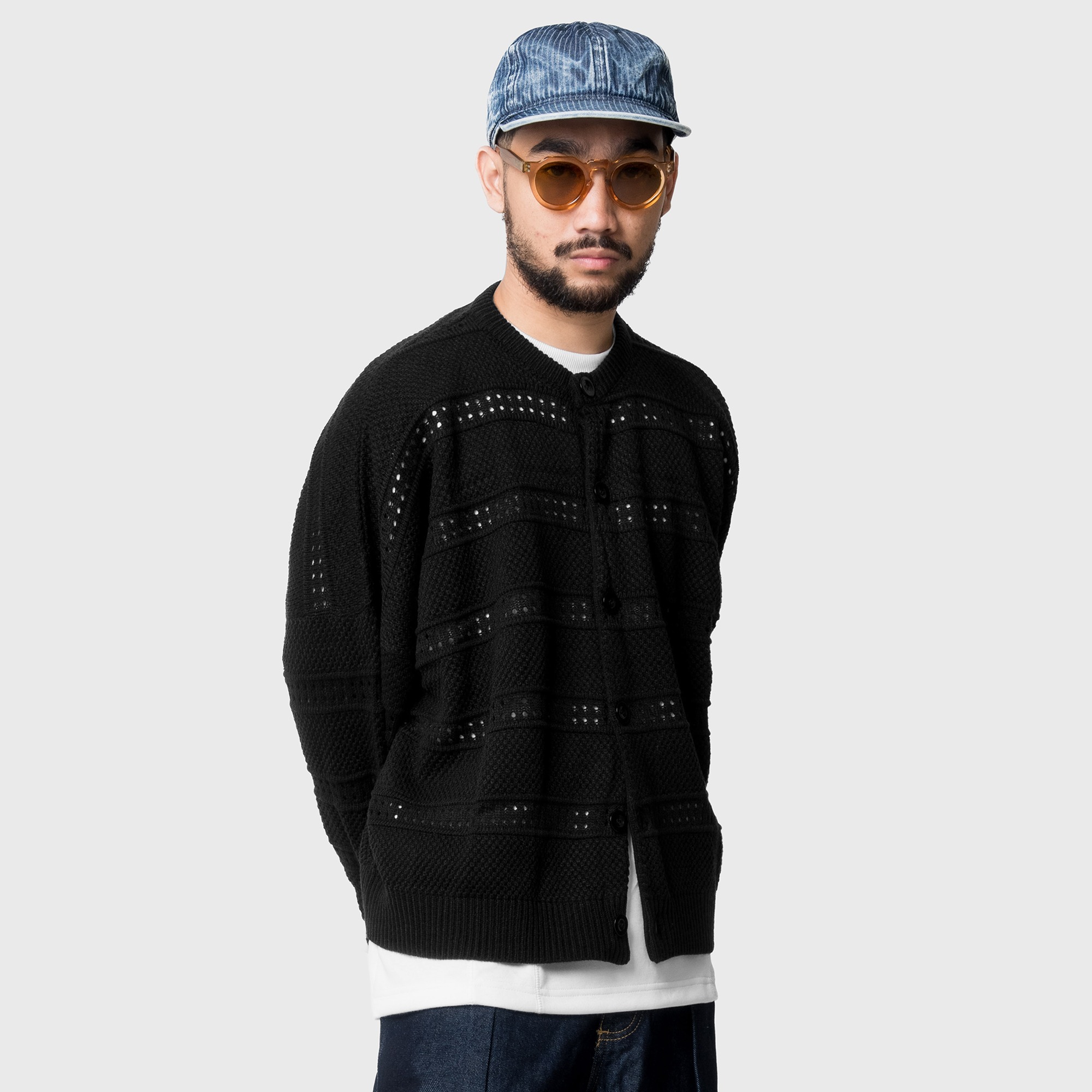 Noforty Project Oversize Knittwear Cardigan Jacket Yukino Black