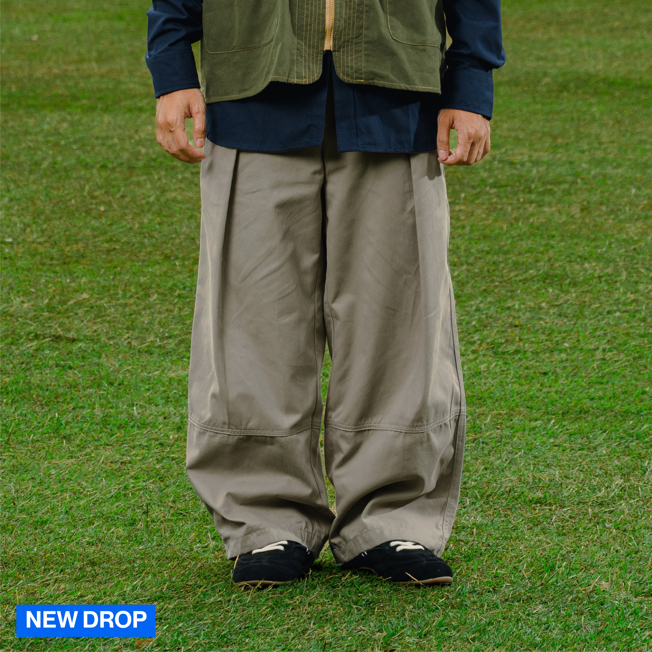 Noforty Project Loose Long Pants Sakani Light Grey