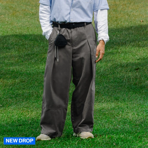 Noforty Project Loose Long Pants Sakani Dark Grey