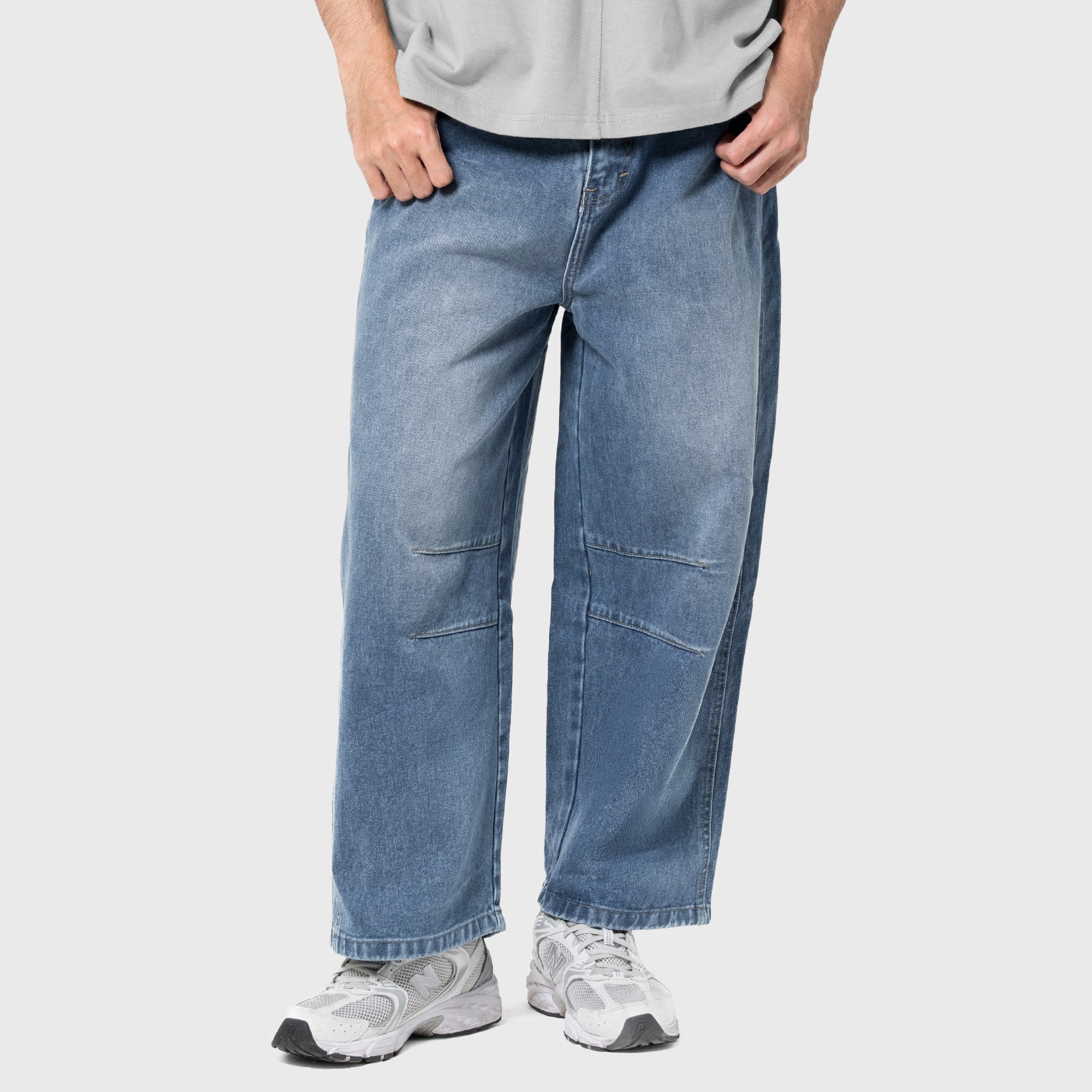 Noforty Project Barrel Long Denim Pants Morrow Blue