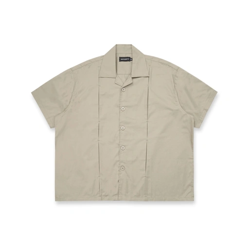 Image of Noforty Project Oversize Pleated Short Shirt Campo