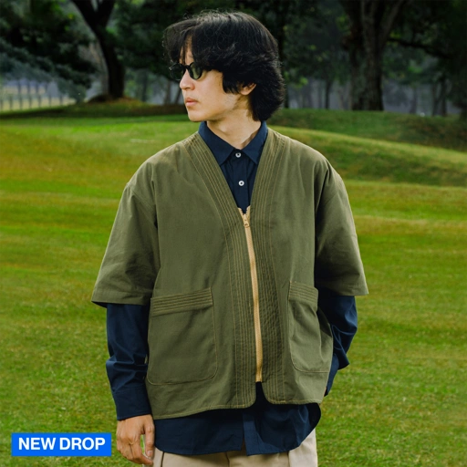 Noforty Project Oversize Loose Kimono Shirt Kimosh Olive