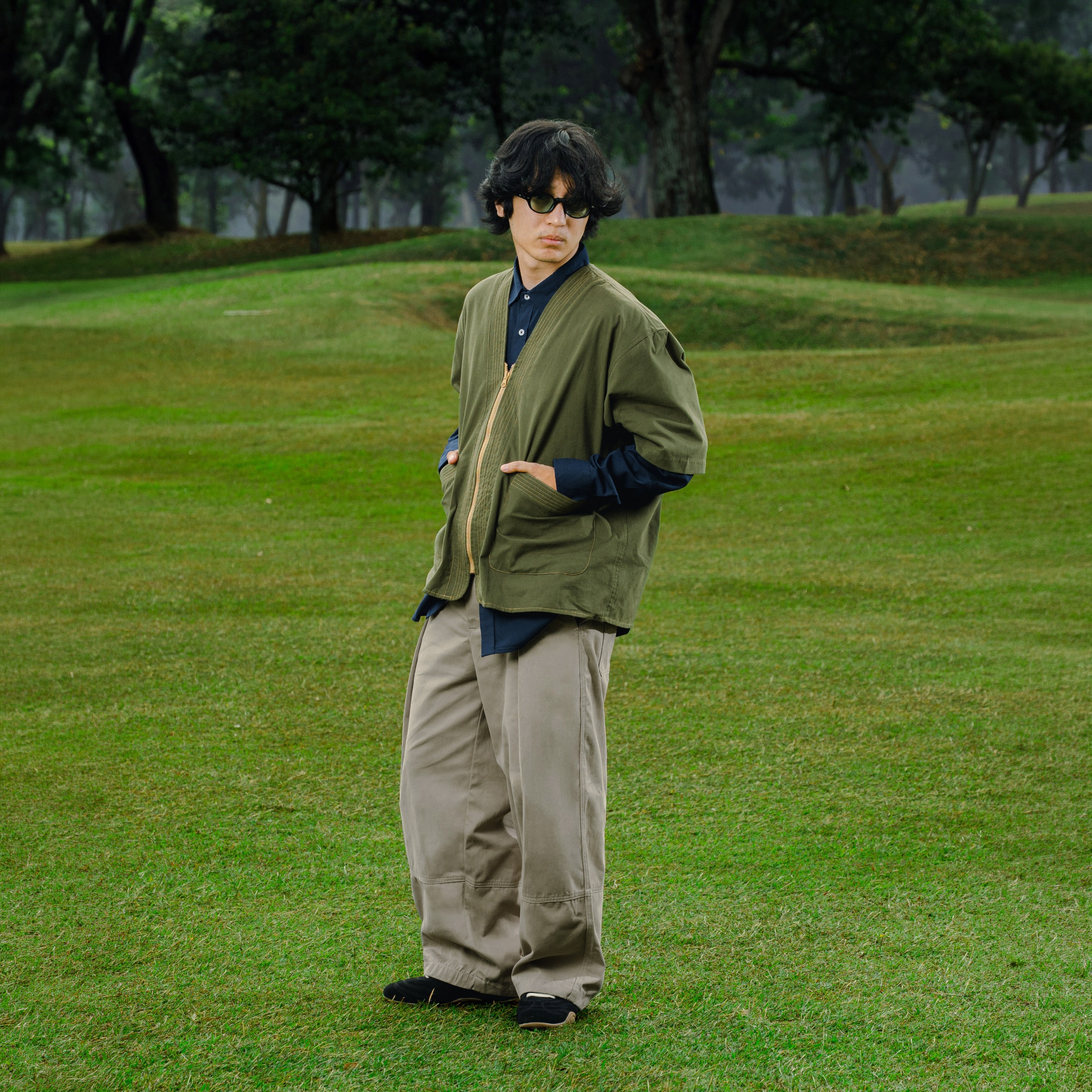 Noforty Project Loose Long Pants Sakani Light Grey
