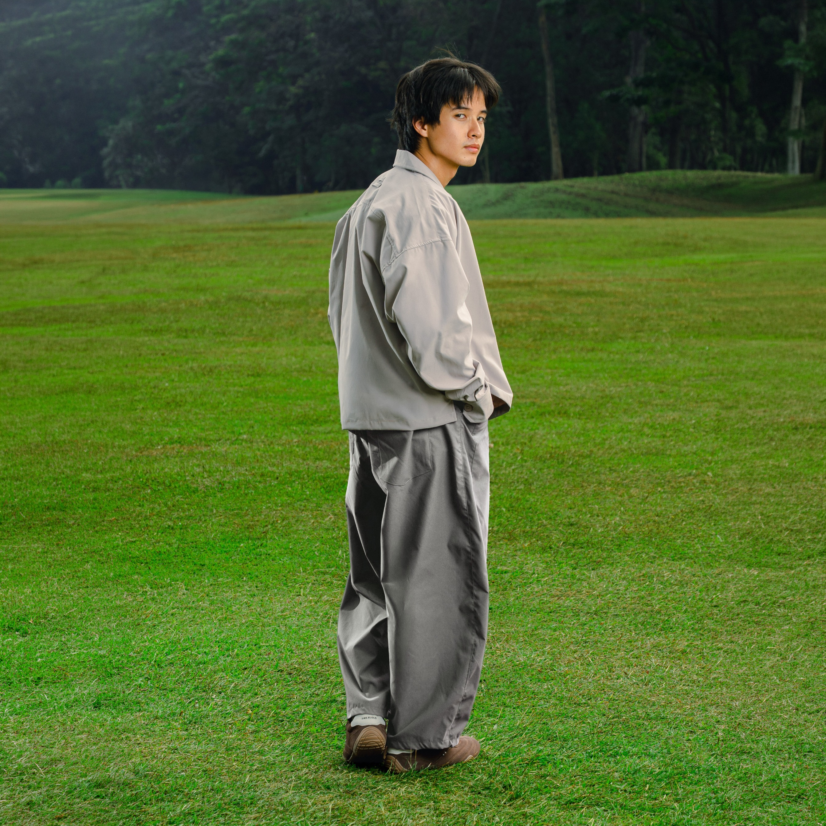 Noforty Project Barrel Long Pants Morten Grey