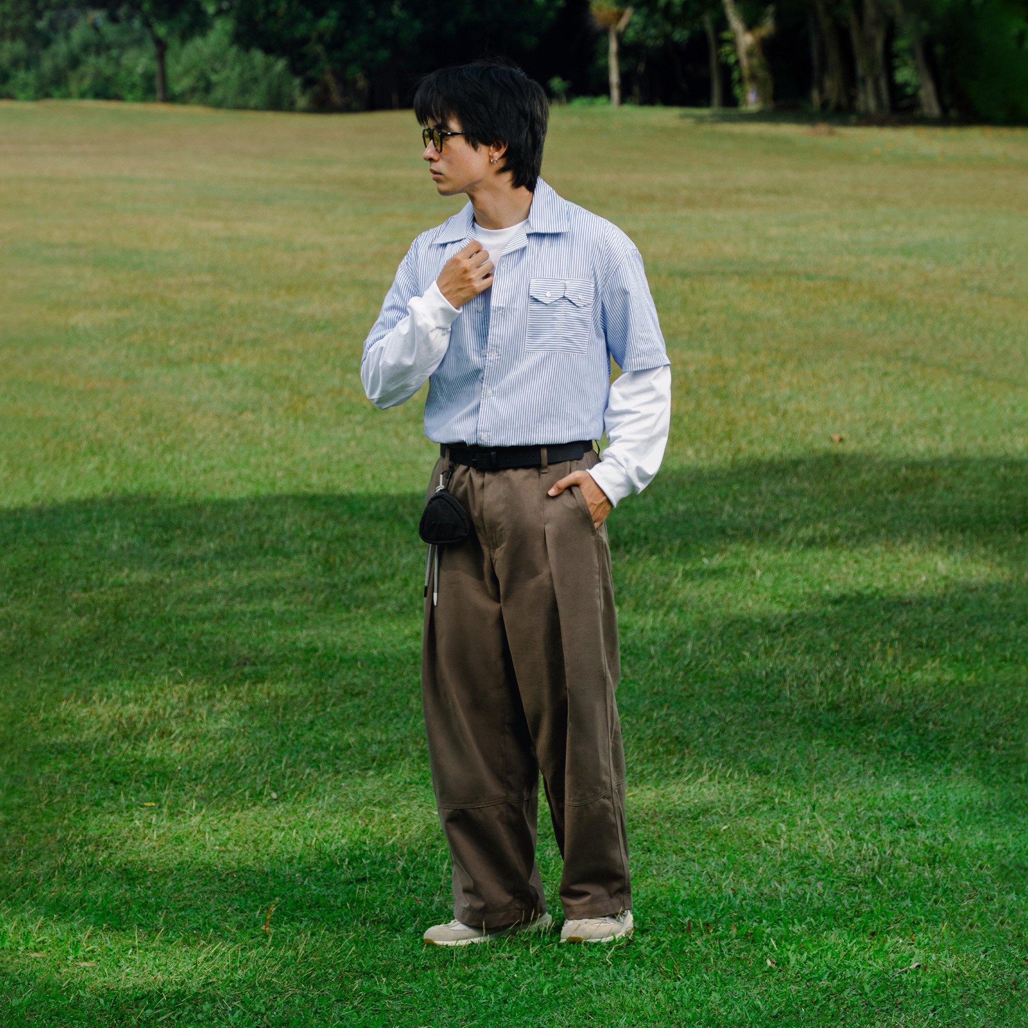 Noforty Project Loose Long Pants Sakani Olive