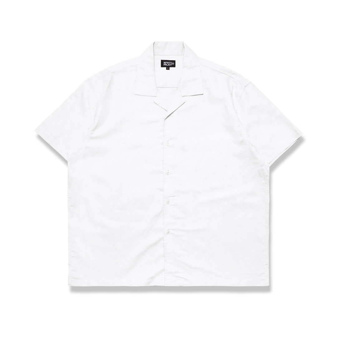 Noforty Kemeja Bowling Oversize Hila White