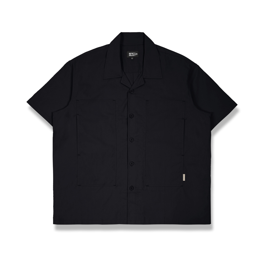 Kemeja Bowling Oversize Yaba Shirt Black