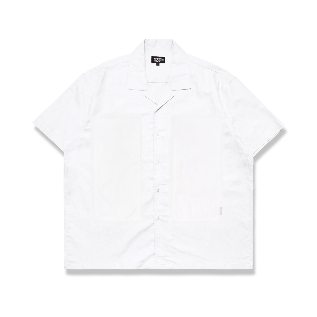 Kemeja Bowling Oversize Yaba Shirt White