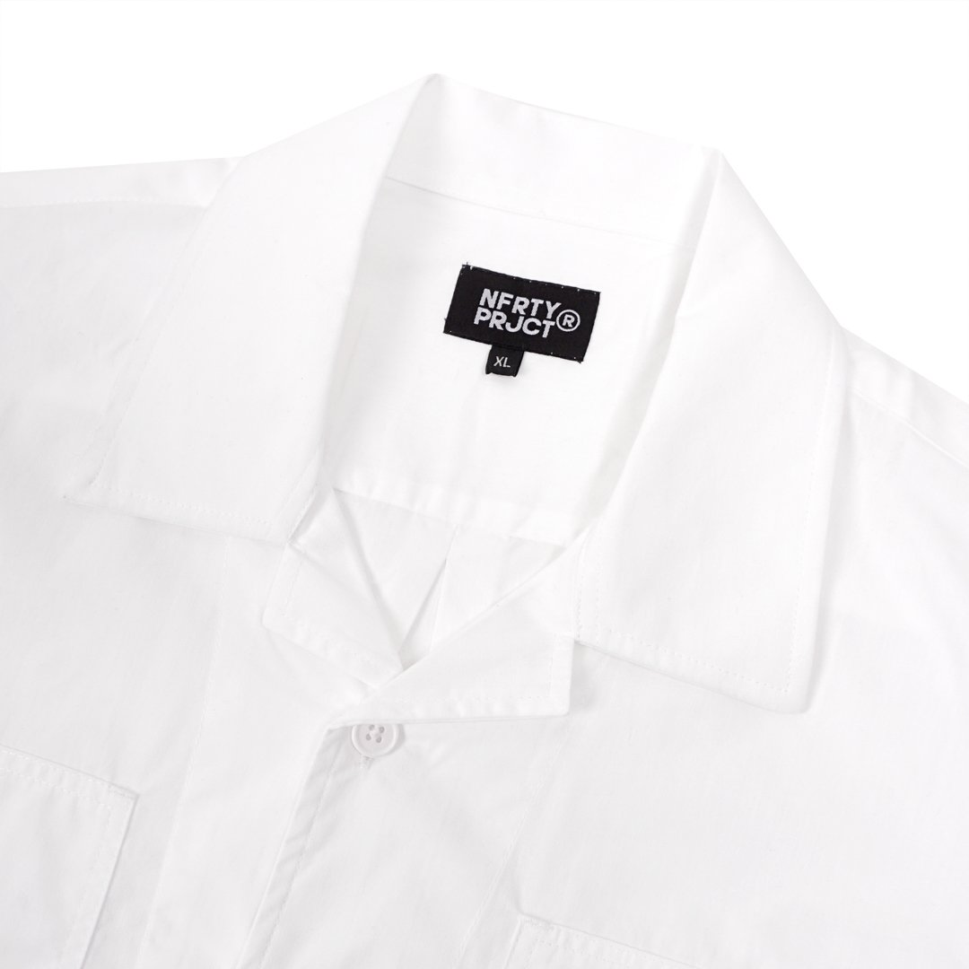 Kemeja Bowling Oversize Yaba Shirt White