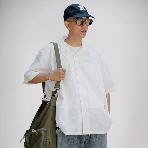 Image of Kemeja Bowling Oversize Yaba Shirt White
