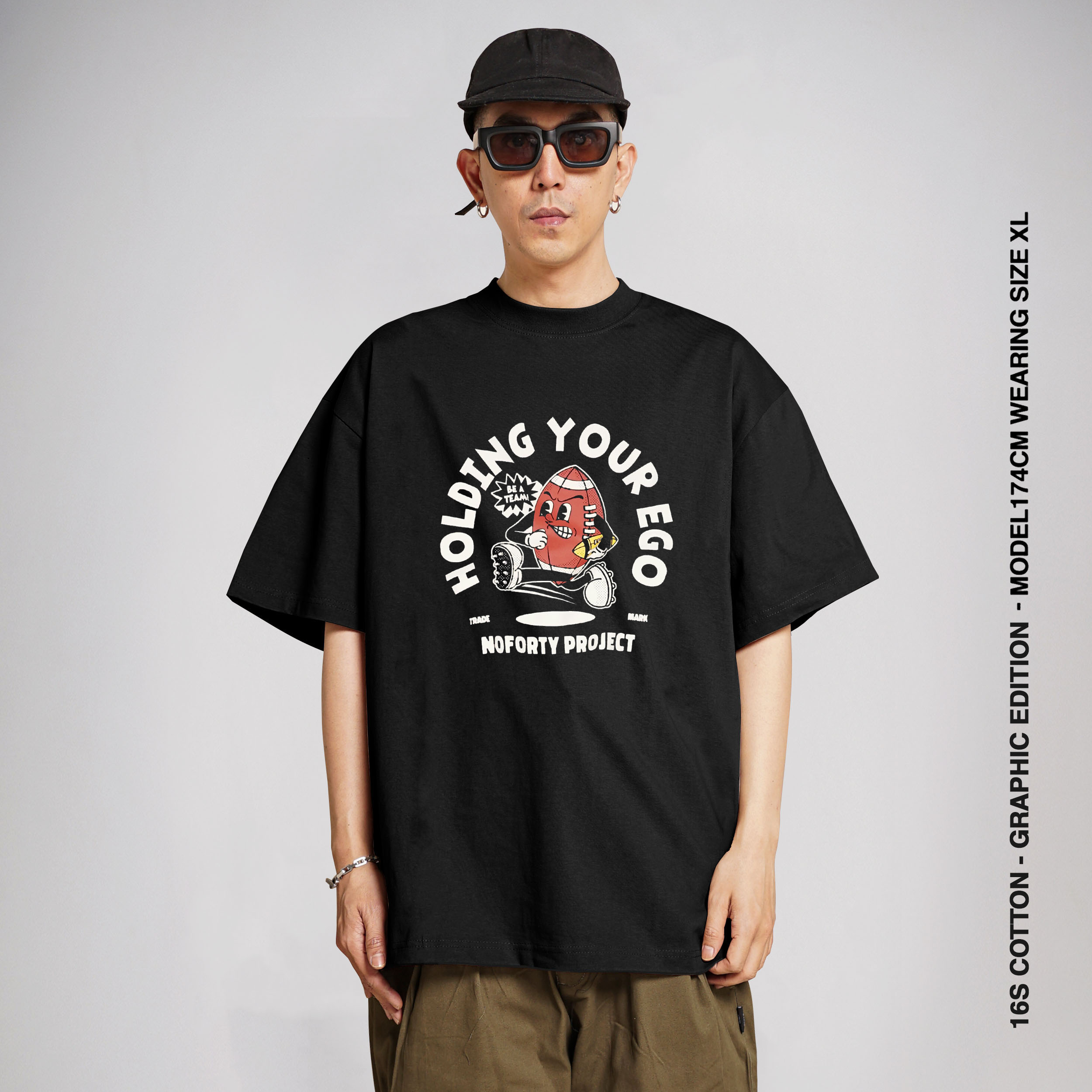 Noforty Oversize Tshirt Ego Black