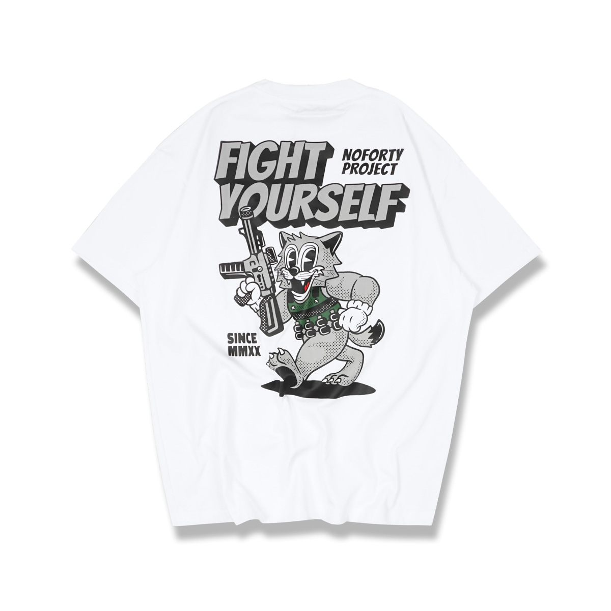 Noforty Oversize Tshirt Fighter White