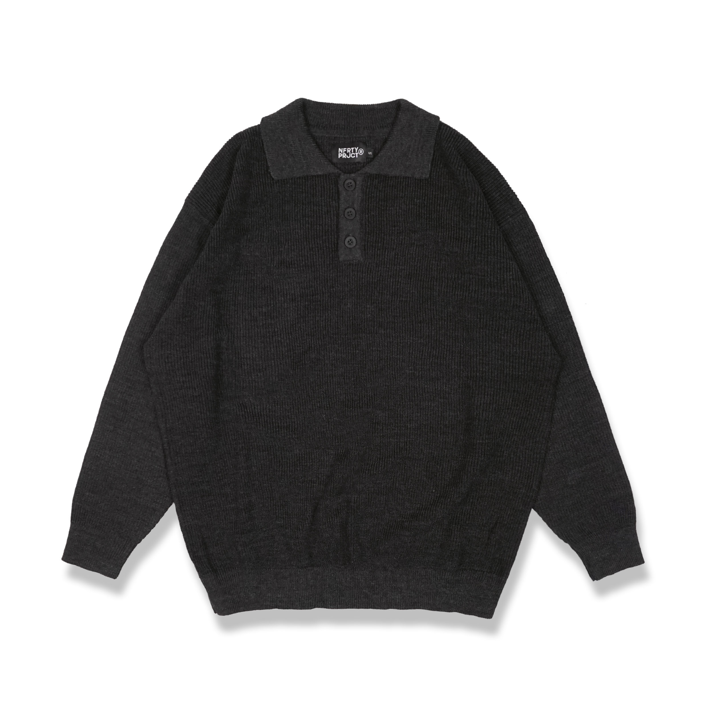 Noforty Project Loose Knit Sweater Katou Dark Grey