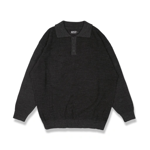 Image of Noforty Project Loose Knit Sweater Katou Dark Grey