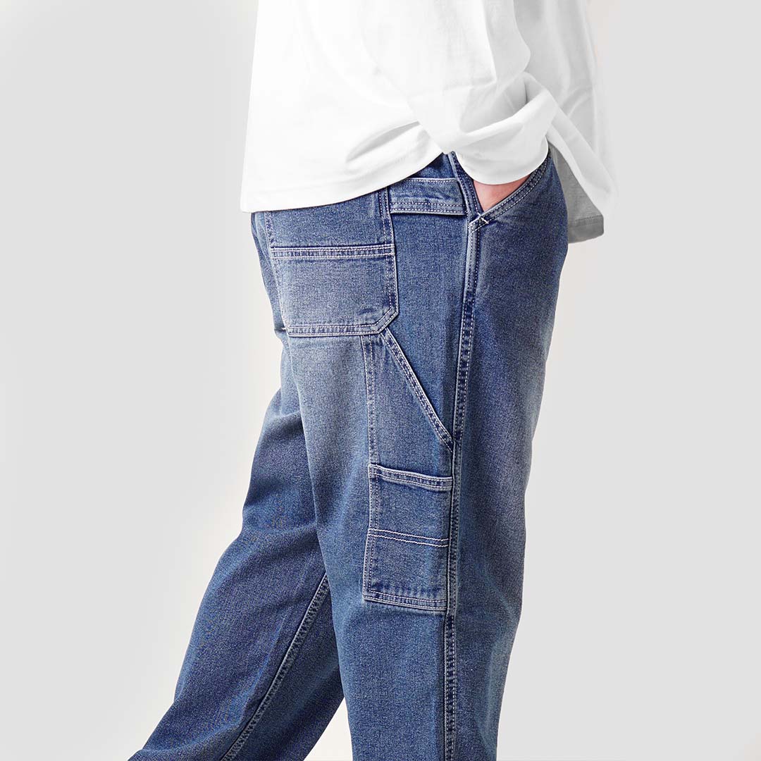 Noforty Project Baggy Pants Craph Light Blue