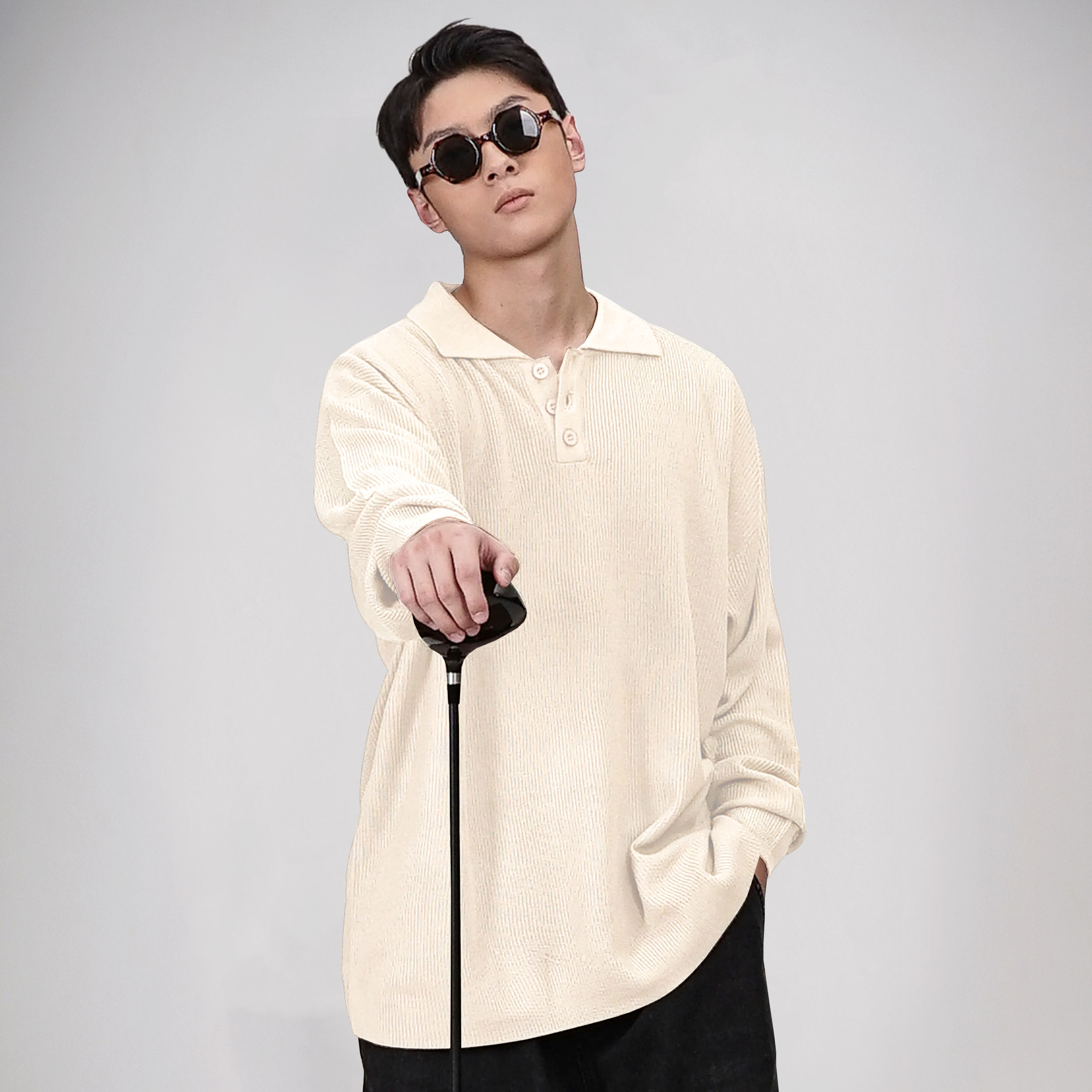 Noforty Project Loose Knit Sweater Katou White