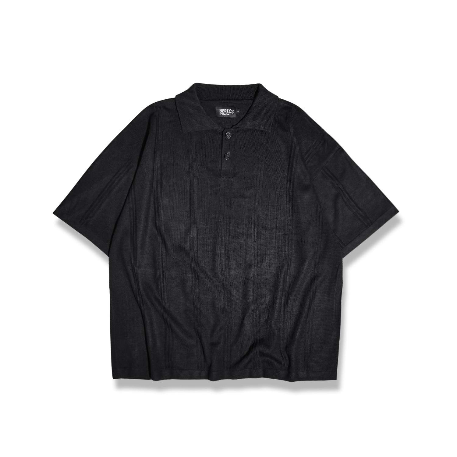Noforty Project Oversize Polo Knit Declan Black