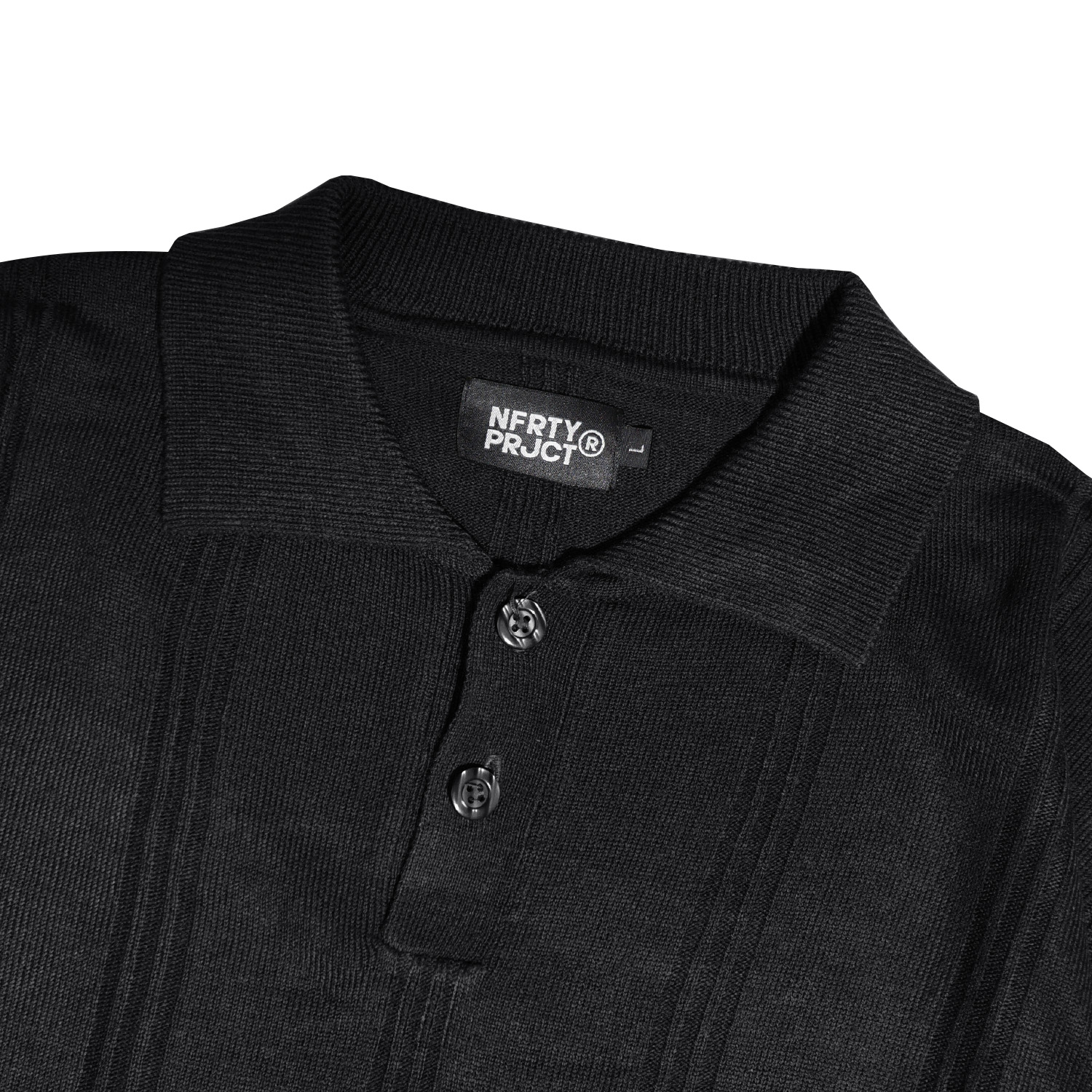 Noforty Project Oversize Polo Knit Declan Black
