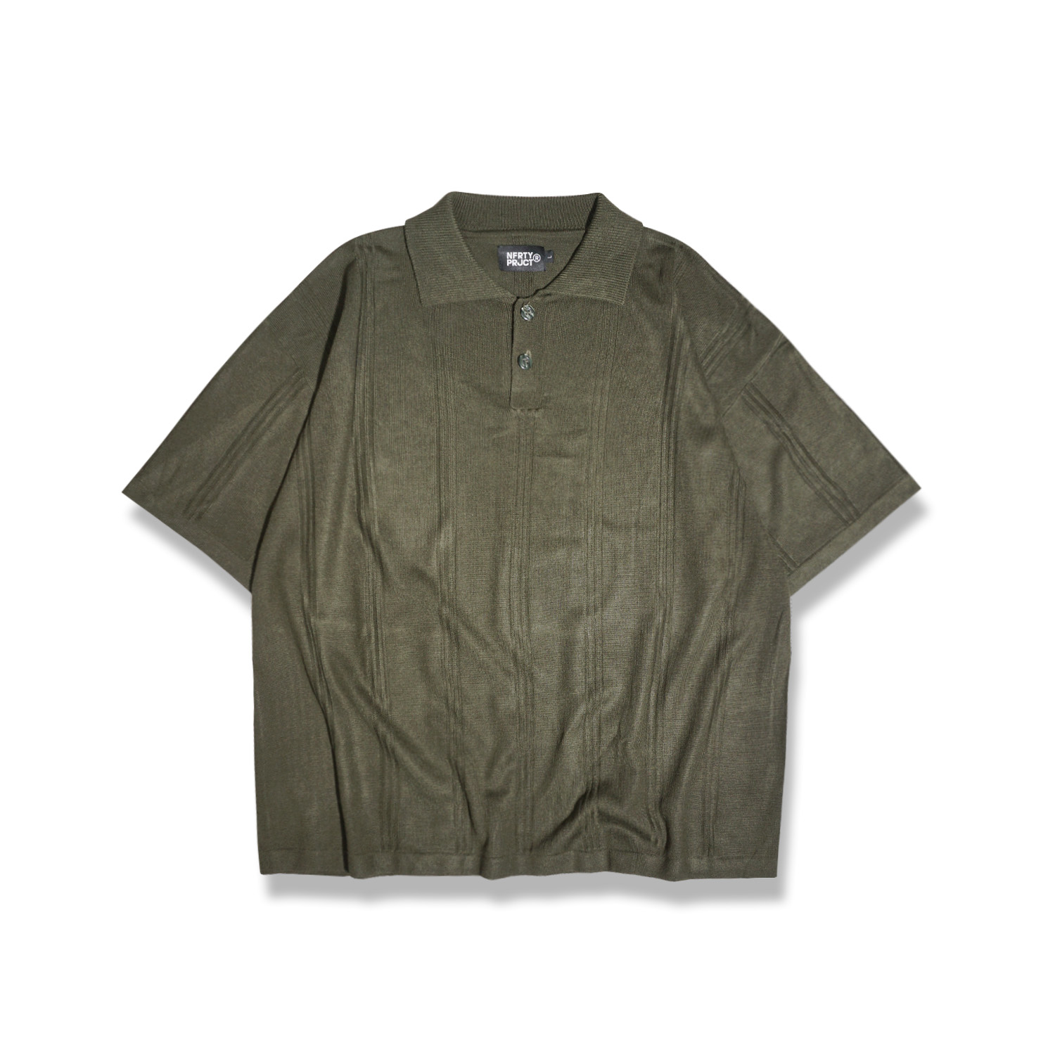Noforty Project Oversize Polo Knit Declan Army