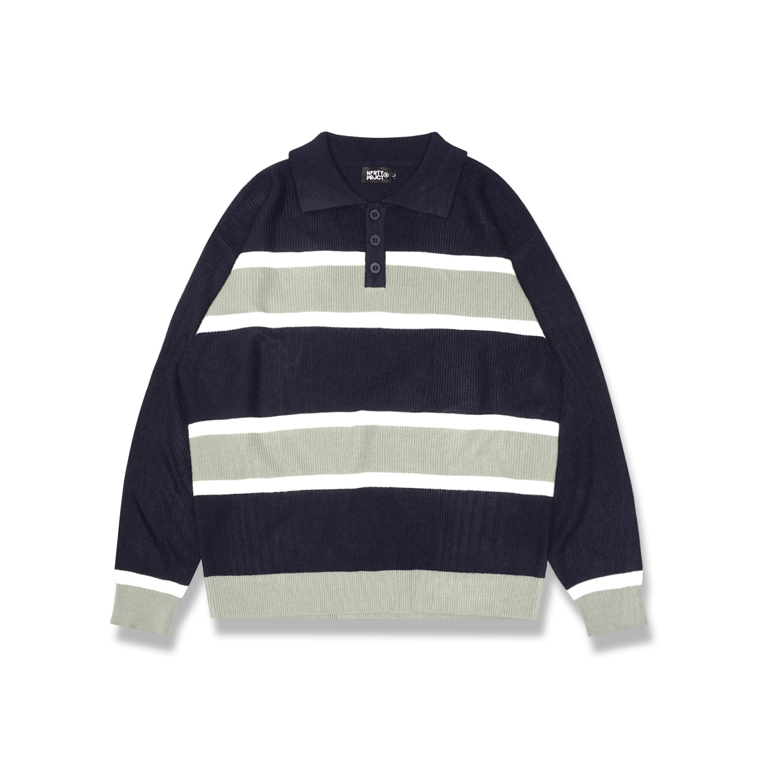 Noforty Project Loose Knit Sweater Raffel Blue