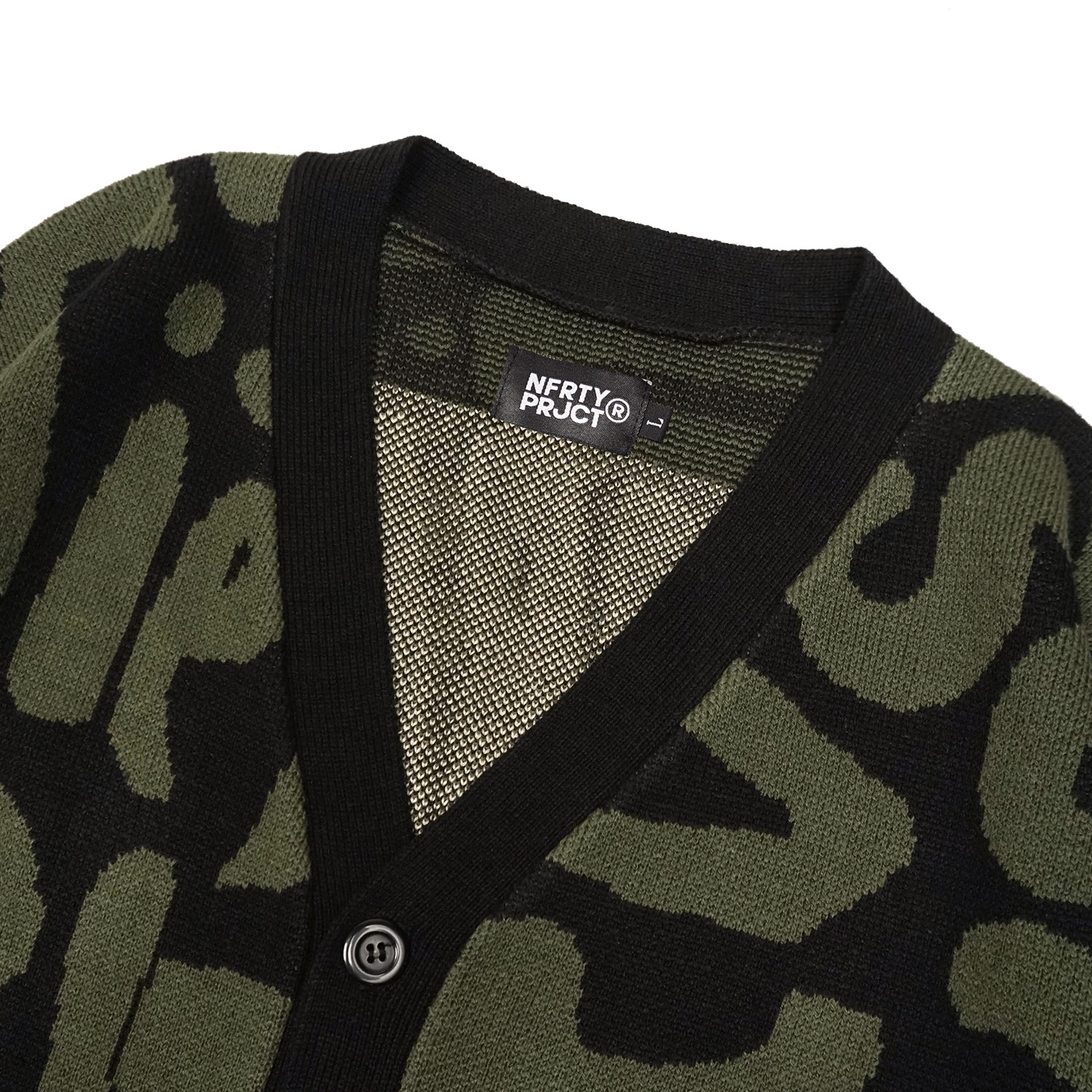 Noforty Project Loose Knit Cardigan Doodle Black
